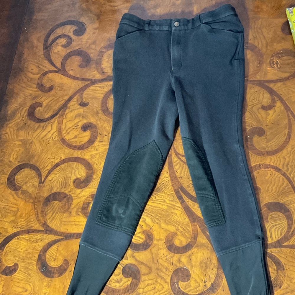 Kids Black Riding Pants. inseam 22 inches. #19